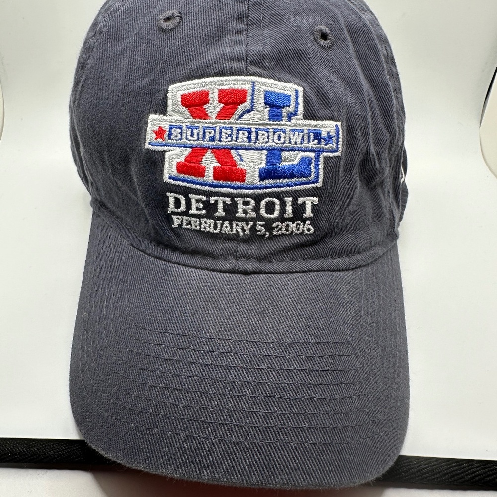 Detroit Football Hat Super Bowl XL 2006 Reebok Black Cap - Never Worn